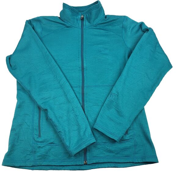 Patagonia Womens R1 Regulator Grid Fleece Teal Full Zip Polartec Jacket Medium - Picture 2 of 15
